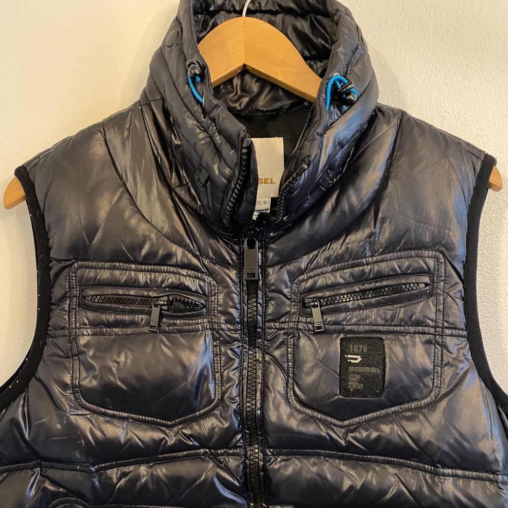 Diesel Men’s Warbo Puffer Down Full Zip Vest